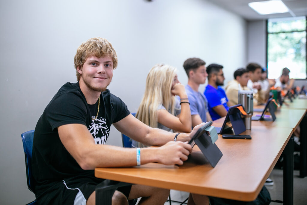 College Student on Ipad